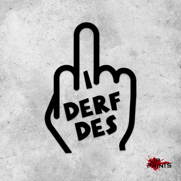 I derf des Mittelfinger